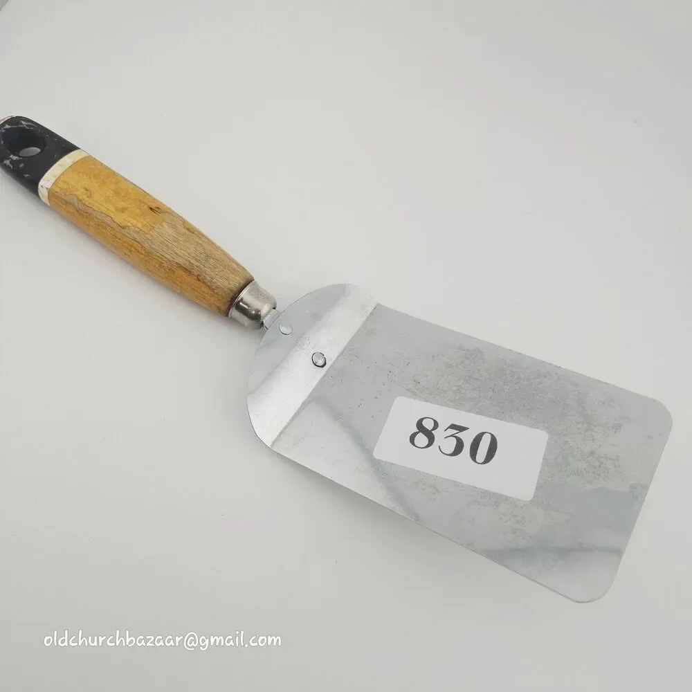 EKCO Silver Aluminum Turner Wood Spatula Server Hand Wash Only Made In USA